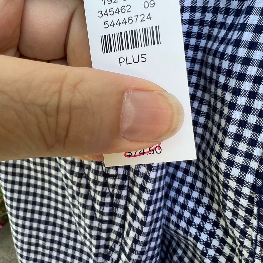 NWT Talbots Fun & Classic Navy White Gingham Check 7” Chino Shorts - Picture 6 of 6